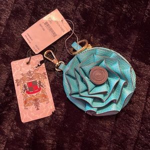 Turquoise flower change purse nwt